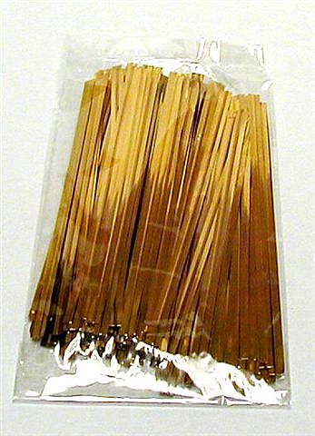 GOLD METALLIC 6 Inch Twistie Bag Ties (Qty 100)